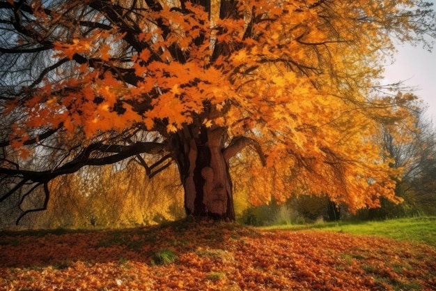 Albero forestale autunnale giallo Natura dorato Genera Ai