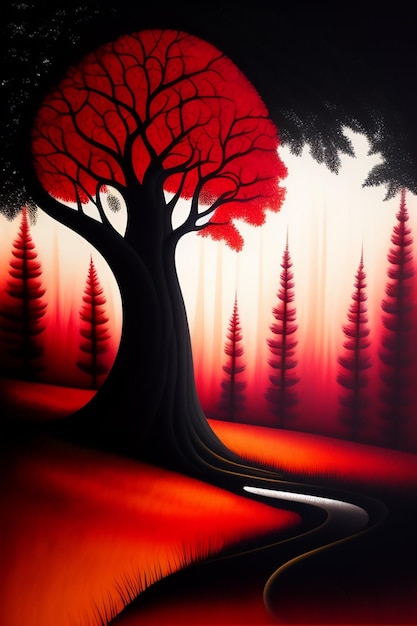 Albero rosso