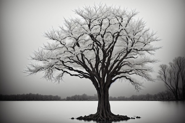 Albero secco solitario