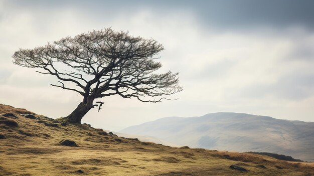 albero sulla collina Ai generativa