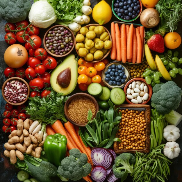 Album fotografico visivo di cibo sano pieno di idee fresche ed equilibrate per i vostri pasti equilibrati