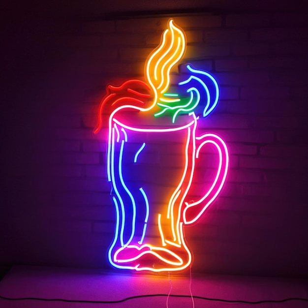 Alcolico di birra cartello al neon retro segnaletica elettrica luminosa