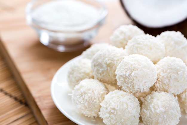Alcune praline al cocco