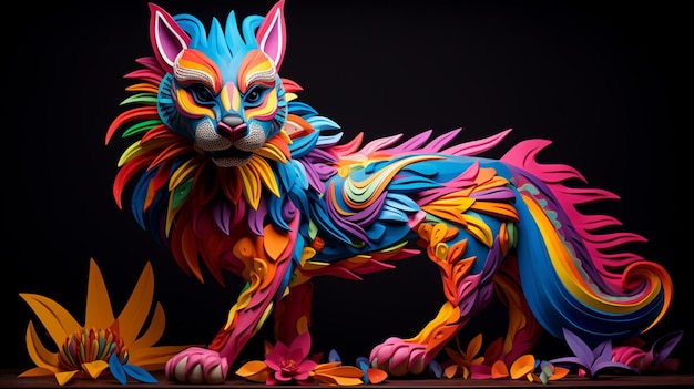 Alebrije messicano del lupo