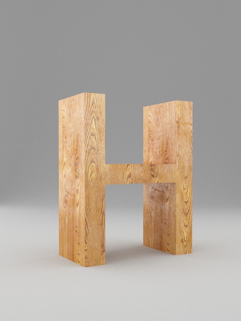 Alfabeto in legno decorativo 3D, lettera maiuscola