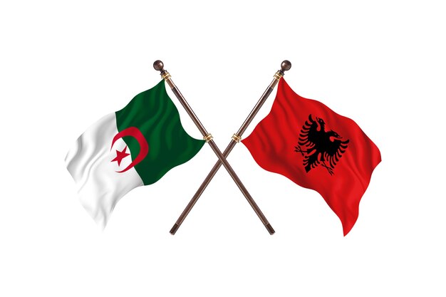 Algeria contro Albania Two Flags