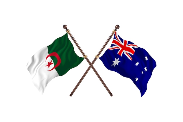 Algeria contro Australia Two Flags