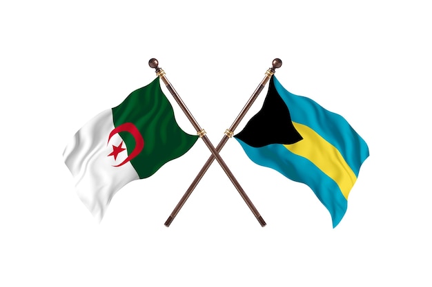 Algeria contro Bahamas Two Flags