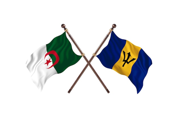 Algeria contro Barbados Two Flags