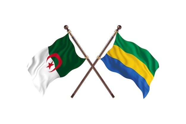 Algeria contro Gabon Two Flags