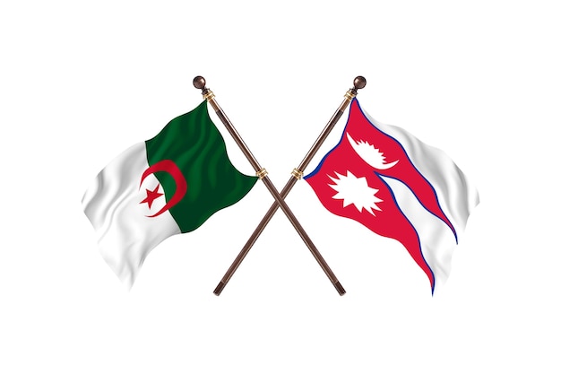 Algeria contro Nepal Two Flags