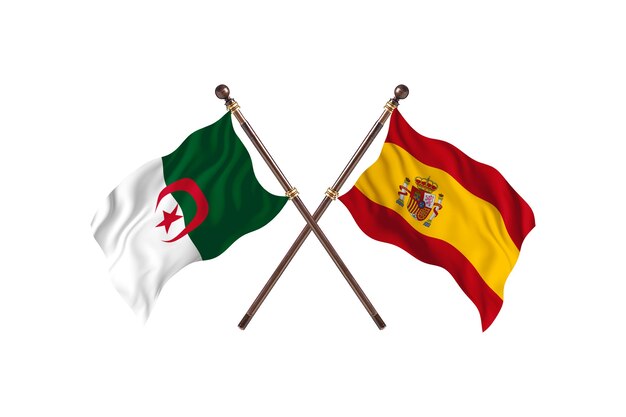 Algeria contro Spagna Two Flags