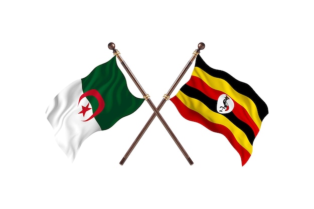 Algeria contro Uganda Two Flags