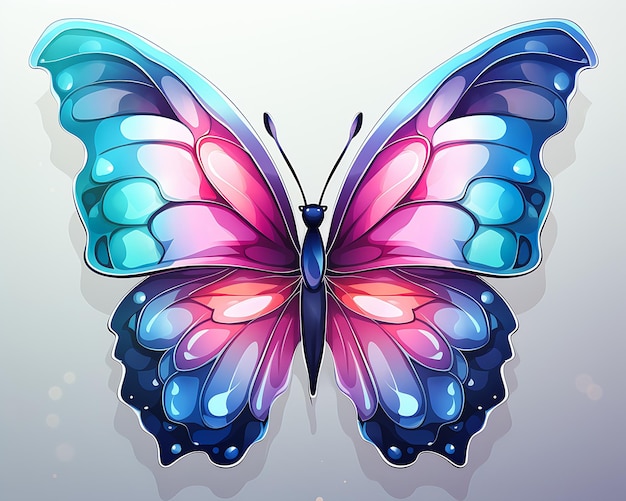 ali di farfalla sfondo abilità finemente perfetto buggy rosa blu bordo solido ombreggiatura profonda