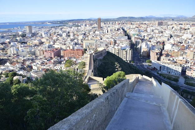 Alicante Spagna 10 novembre 2019 Quartiere del Castello di Santa Barbara