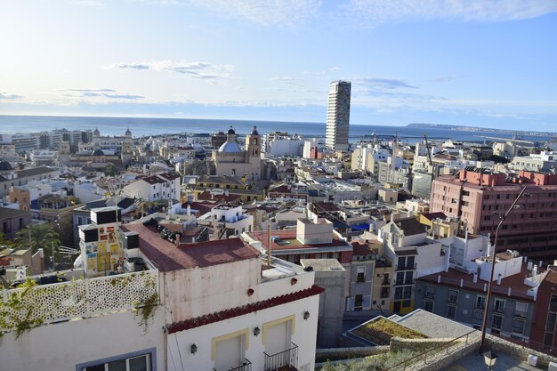 Alicante Spagna 10 novembre 2019 Vista panoramica di Alicante dal Castello di Santa Barbara