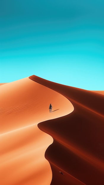alker cammina tra le dune di sabbia