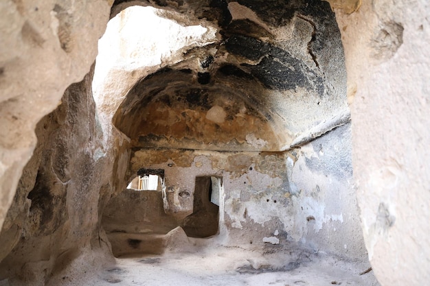 All'interno del monastero di Selime in Cappadocia Turchia