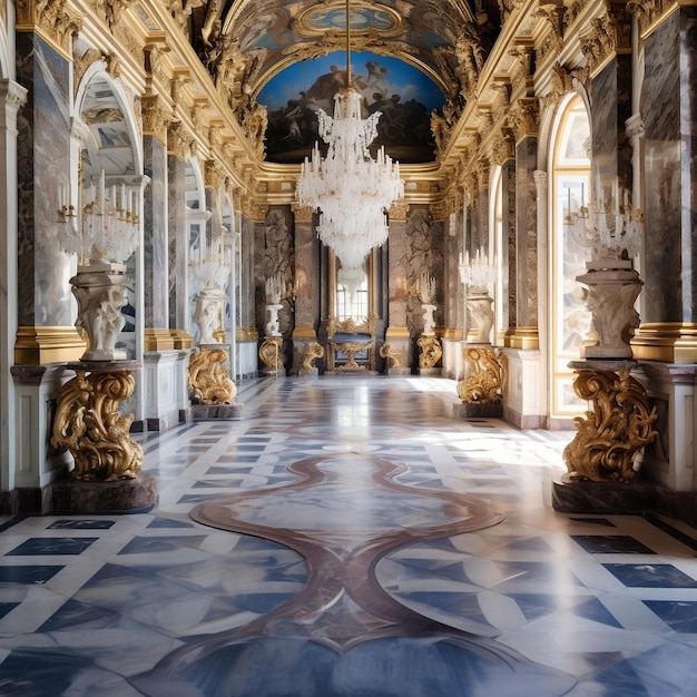 All'interno del palazzo di Versailles