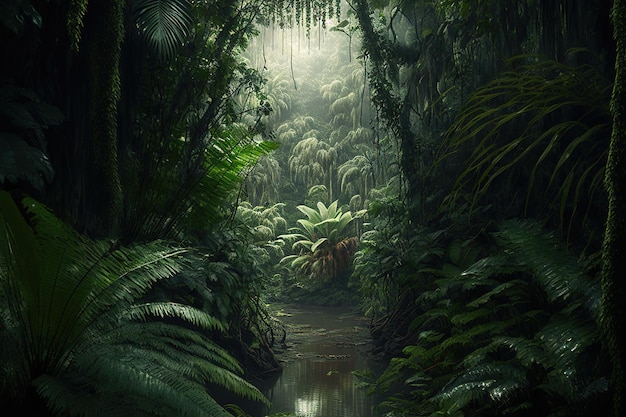 All'interno di una foresta pluviale