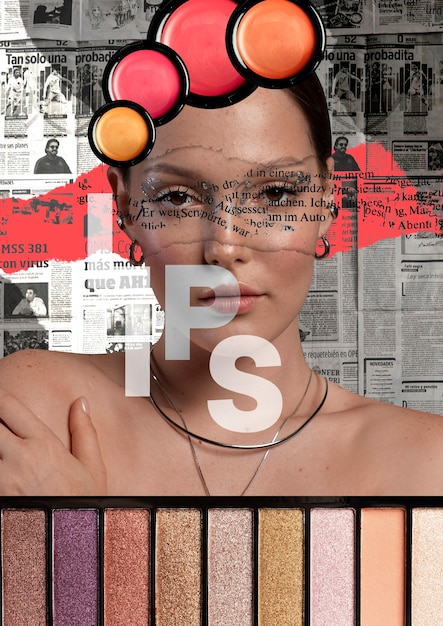 Allegro design del collage di trucco