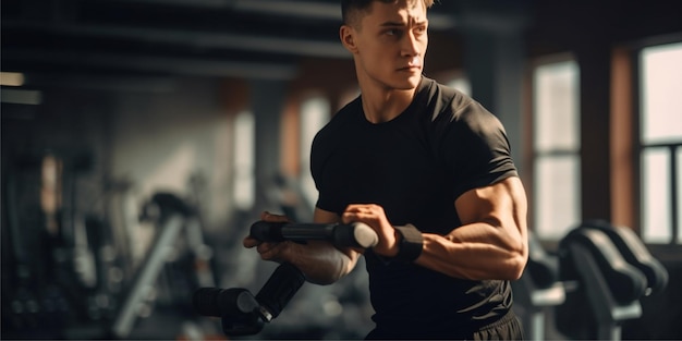 allenamento dell'uomo in palestra