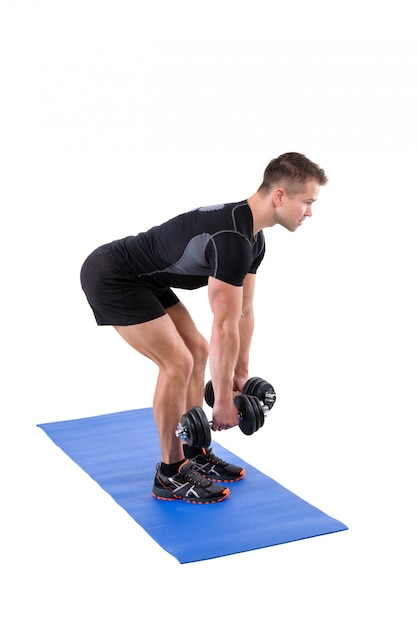 Allenamento di Bent Over Dumbbells Row in piedi