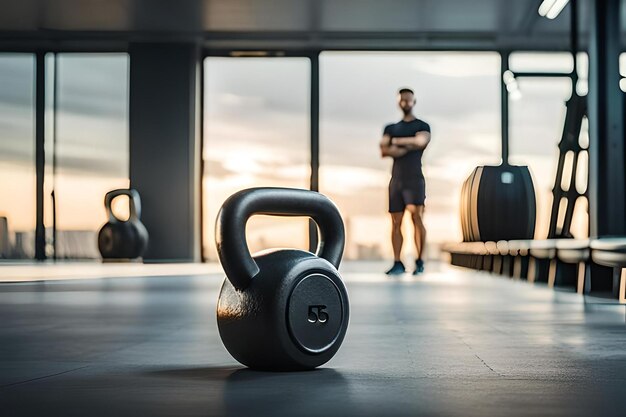 allenamento kettlebells peso in palestra