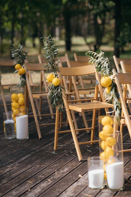 Allestimento matrimonio Preparazione per la cerimonia nuziale