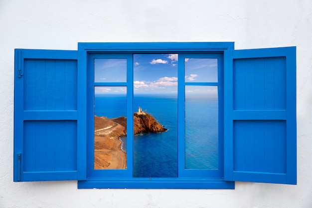 Almeria dalla finestra del faro di Cabo de Gata