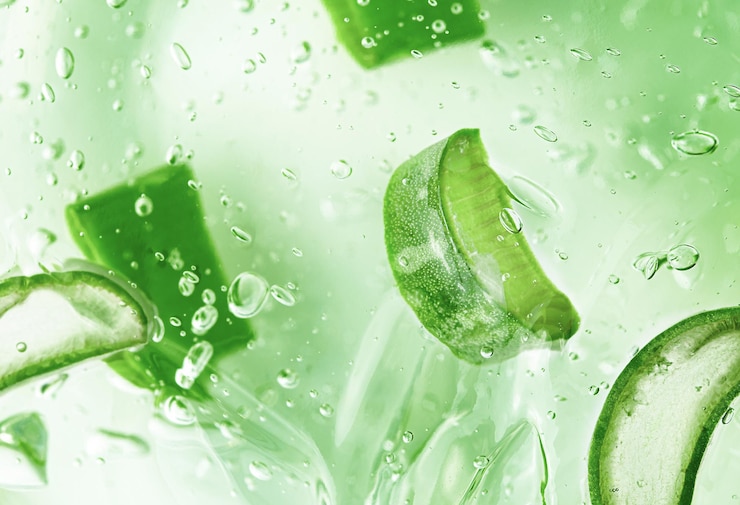 Aloe vera a fette in gel di aloe