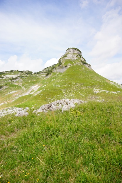 Alp montagne ricoperte di erba in Ausseerland, Austria