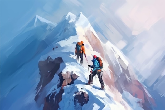 Alpinisti escursionisti professionisti Arrampicata avventura Genera Ai