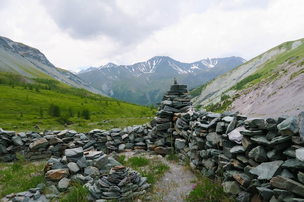 Altai mountain stone valley