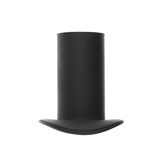 alto cappello nero cappello a cilindro isolato su sfondo bianco