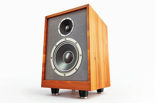 Altoparlante in legno con tweeter e woofer