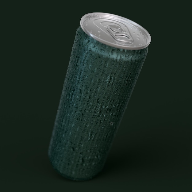 Aluminum Can 250ml with Water Drops and Splash