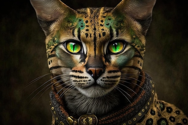 Amazzonia gatto illustrazione generativa ai