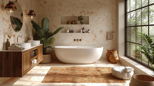 Ambiente bagno glamour e contemporaneo