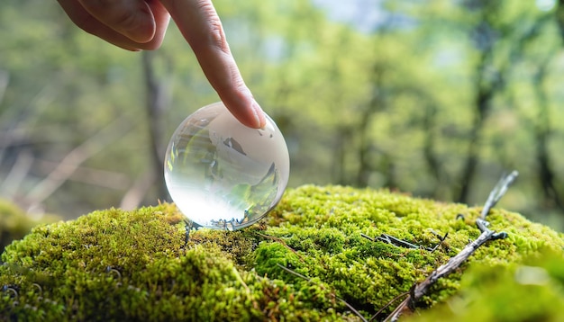 Ambiente Giornata della Terra Nelle mani degli alberi crescono piantine ai generate