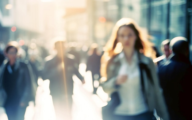 Ambiente urbano astratto sfocamento dei pedoni