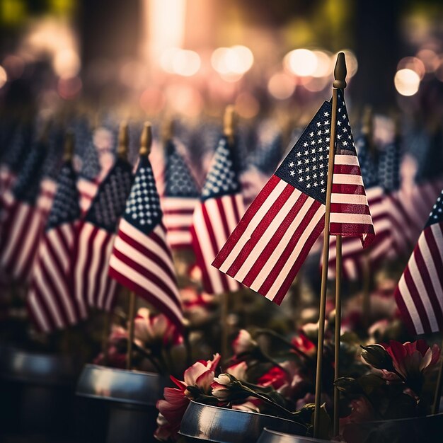 American Flag Wave Close Up per il Memorial Day o il 4 luglio