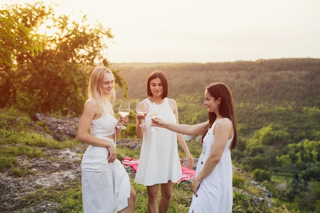 amiche a un picnic