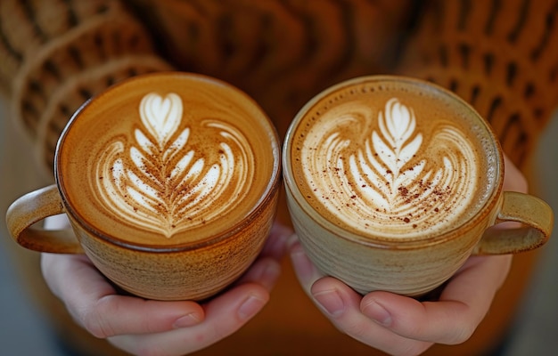 amici che si godono una tazza di caffè