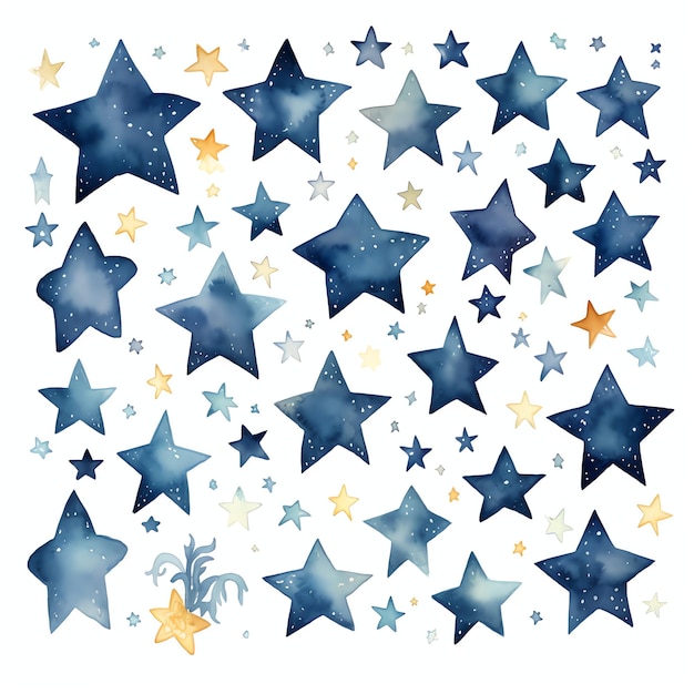 ammirare le stelle in varie forme Fantasia cielo notte ammirare acquerello