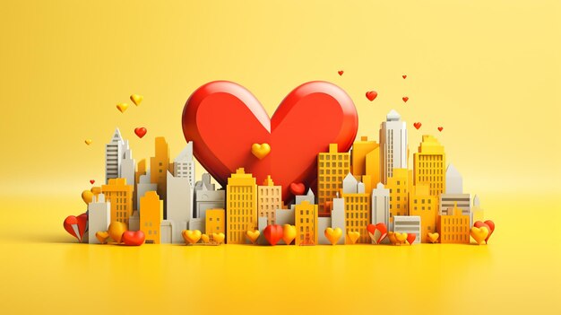 amore in città con i cuori