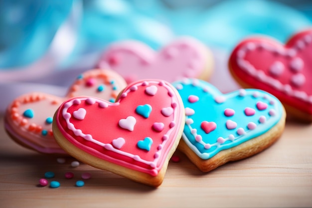 Amore in ogni boccone di biscotti a forma di cuore