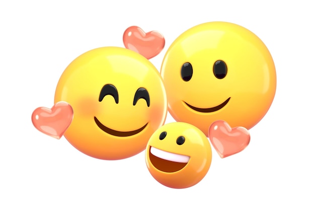 Amore per la famiglia 3D png emoticon sticker sfondo trasparente