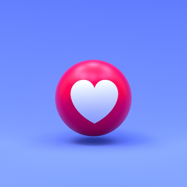 Amore reazione Facebook emoji 3d