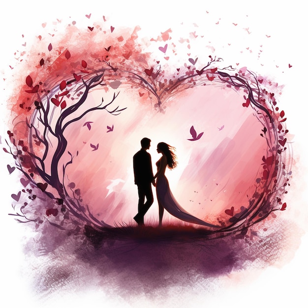 Amore romantico sotto l'albero Tanabata